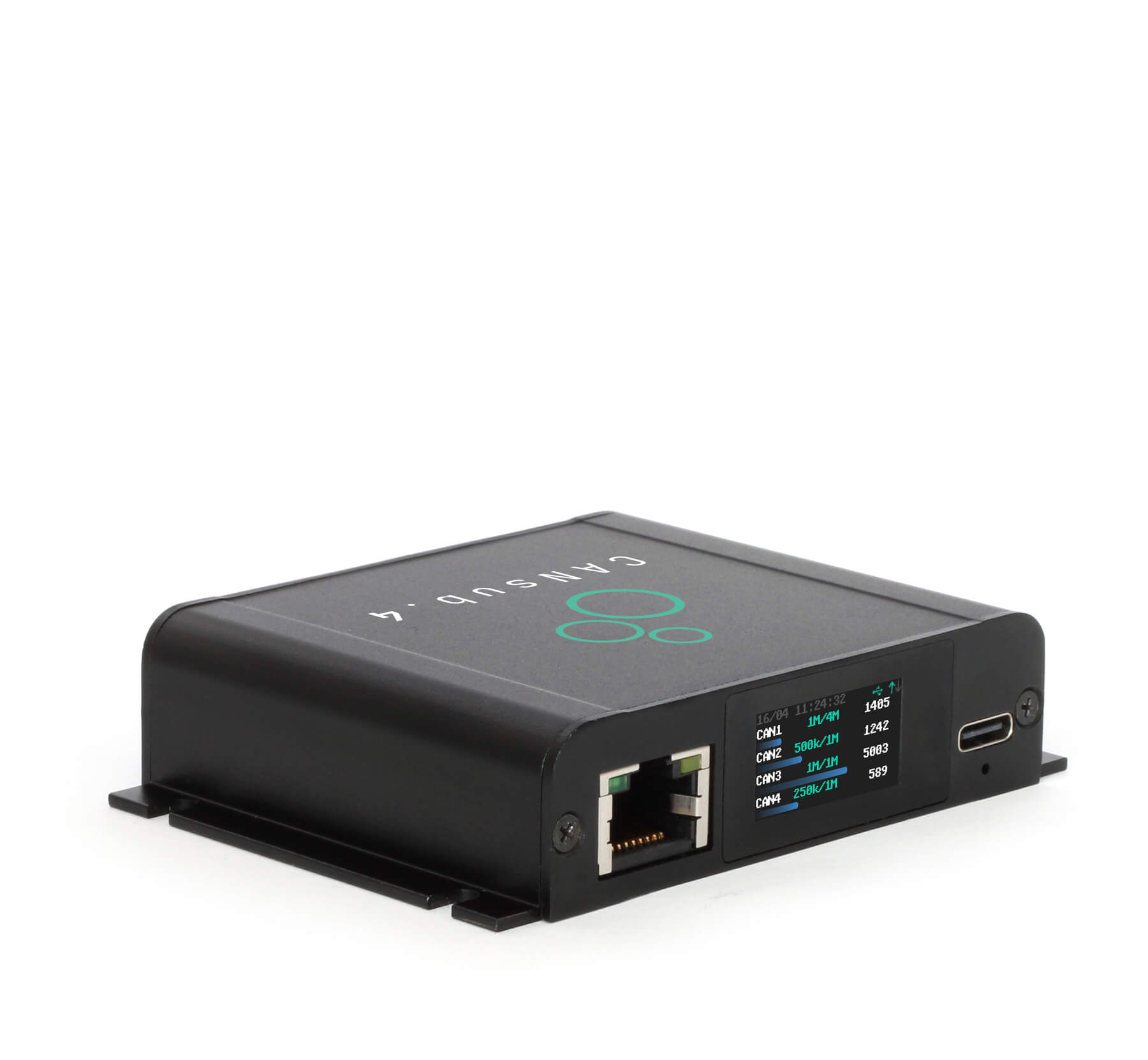 4 x CAN bus USB interface Ethernet LCD display free built-in software webCAN