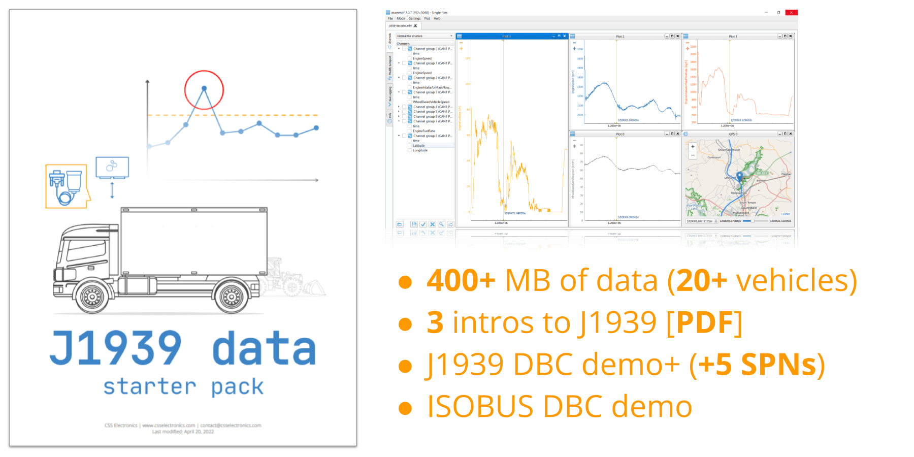J1939 Data Pack - J1939 Demo Heavy Duty Sample Data