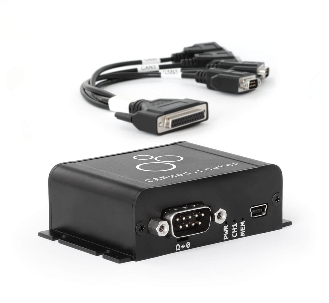 CANmod.router: 4 x CAN to 1 x CAN (or USB) Converter/Gateway