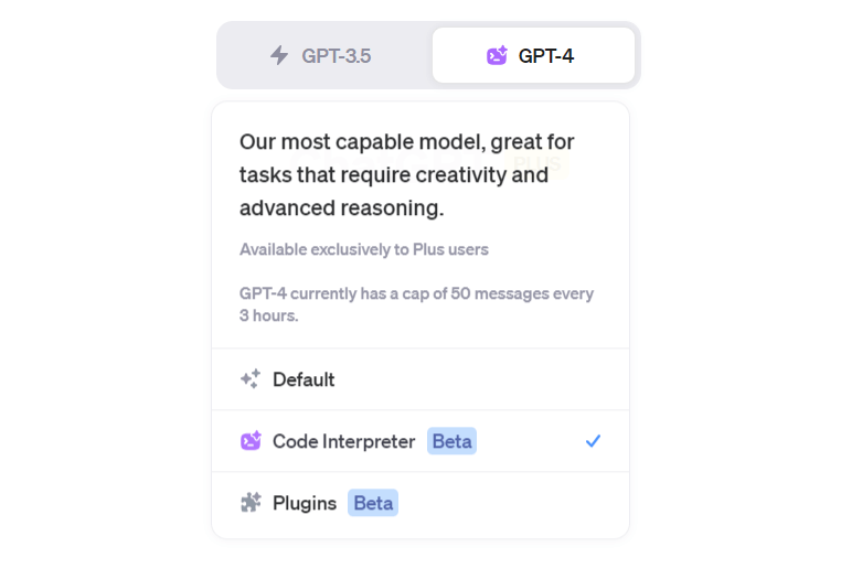GPT4 Enable Code Interpreter in chat