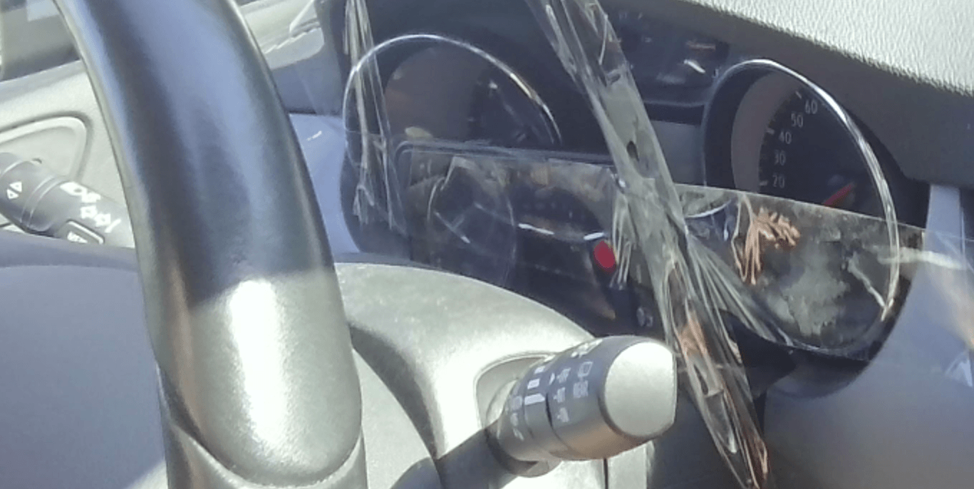 My quick-and-dirty setup for filming the vehicle speed from the car's display. Yeah, this part has room for improvement.