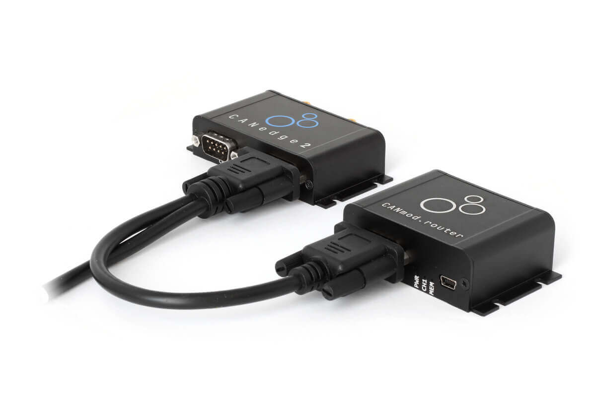 Example: CANedge + CANmod.router = 5 x CAN data logger