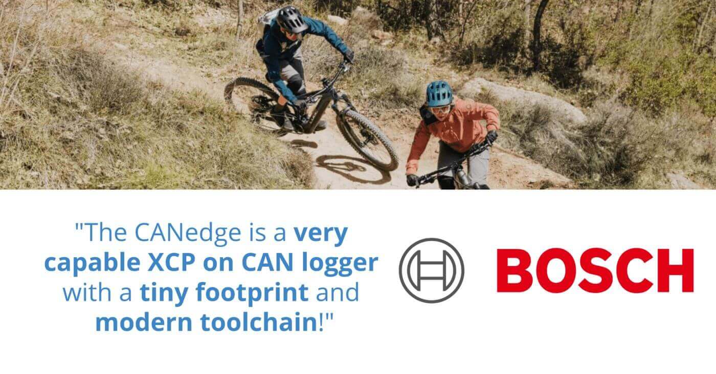 Case study: Bosch eBike XCP on CAN Data Logger with WiFi