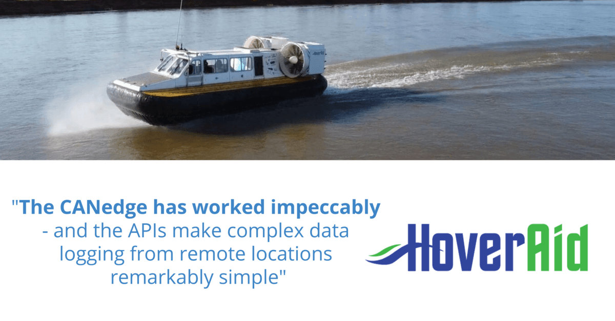 Marine telematics for hovercraft with Grafana dashboards