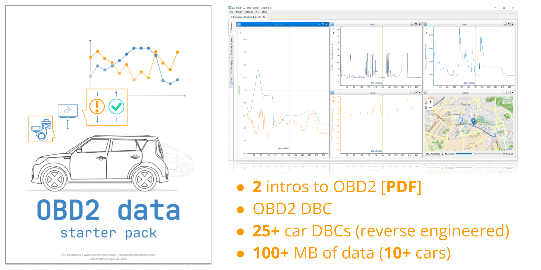 OBD2 data pack