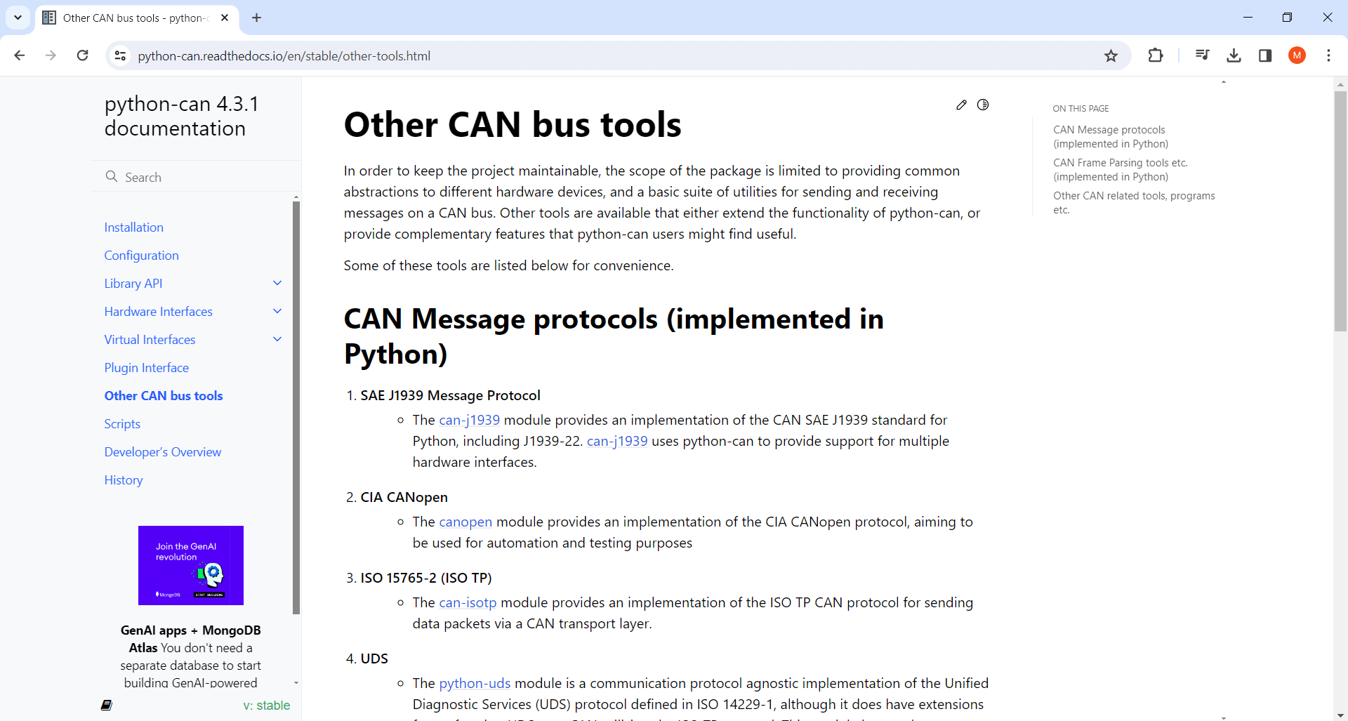 python-can extensions protocols