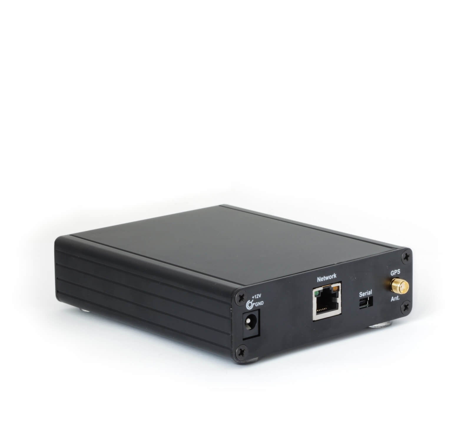 TM2000B GPS PTP grandmaster clock for CANsub time sync - rear connections for power Ethernet and SMA antenna
