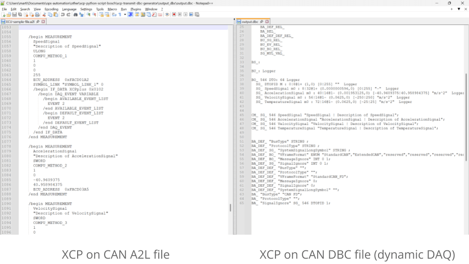 xcp-on-can-a2l-dbc-file-comparison